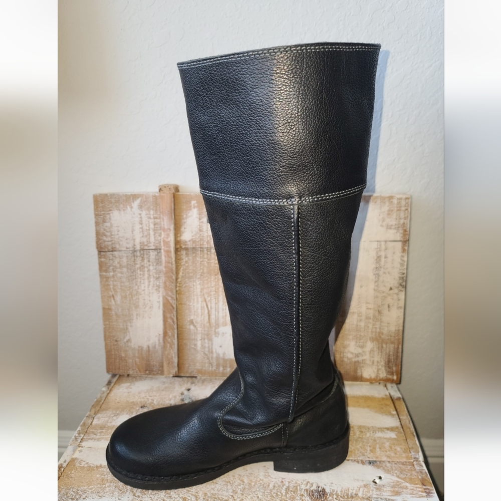 Boden Black Leather Boots